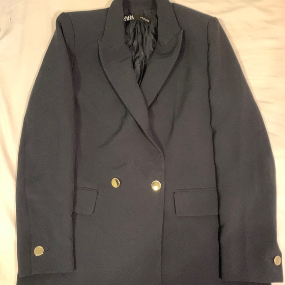 Zara oversized navy blazer